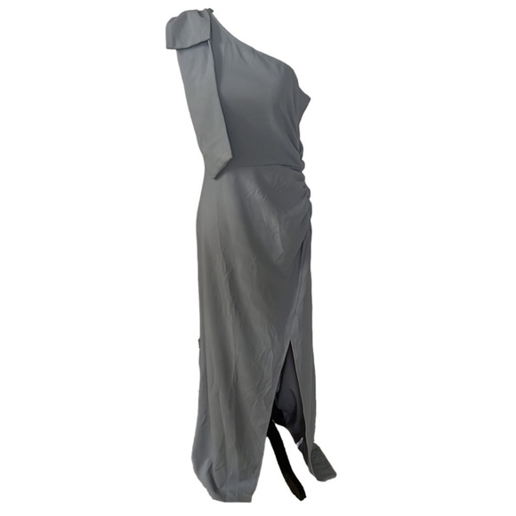 Nwt PRETTYGARDEN One Shoulder Ruched Bodycon Slit Maxi Dress - Picture 5 of 10